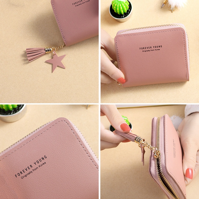 Ví Nữ Mini Khóa Kéo Thời Trang Hàn