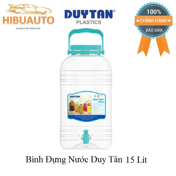 Bình Đựng Nước Duy Tân Có Vòi 15 Lít  No.626 | Bình Trong Suốt, Chịu được nhiệt đến 60 độ