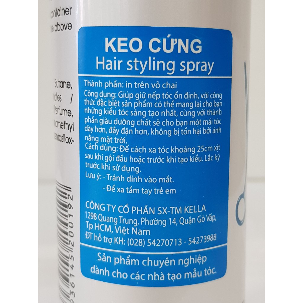 Keo Xịt Tóc Giữ Nếp Kella 420ml