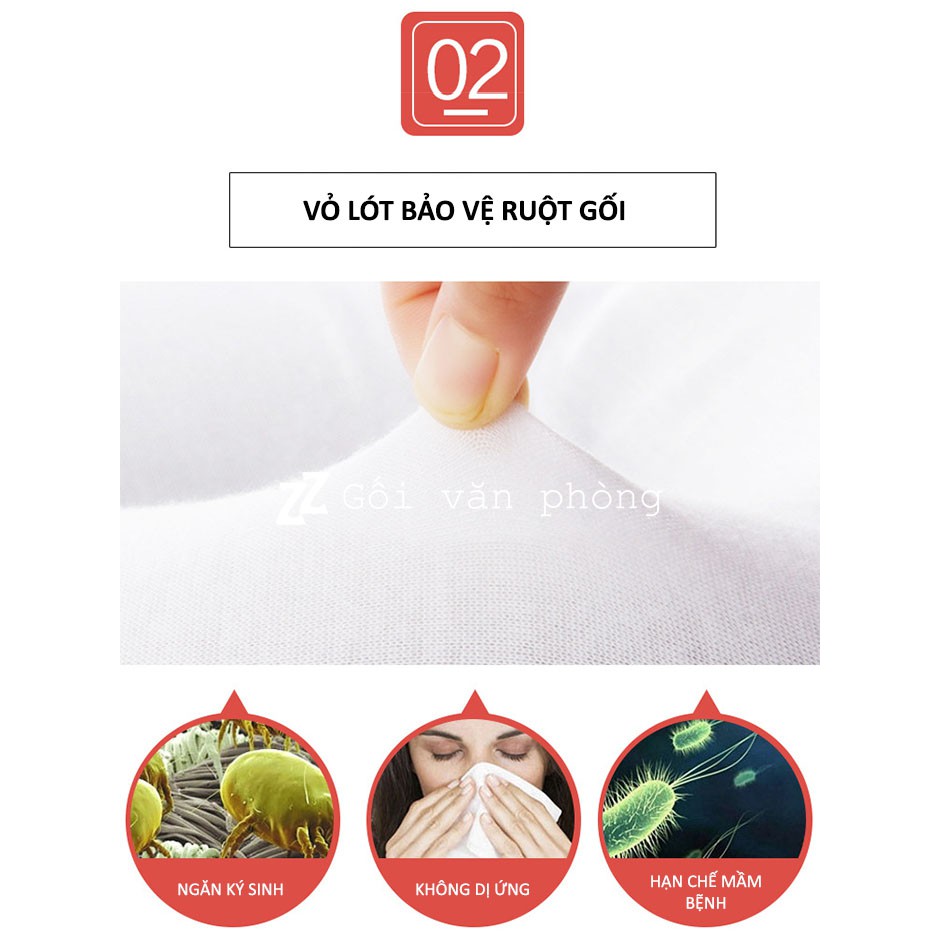 Gối Chữ U Cao Su Non Kê Cổ Du Lịch ZURI PILLOW GLC-05 Đỡ Cực Tốt Sau Gáy, Vỏ Vải Mát Có Khuy Cài Tiện Dụng