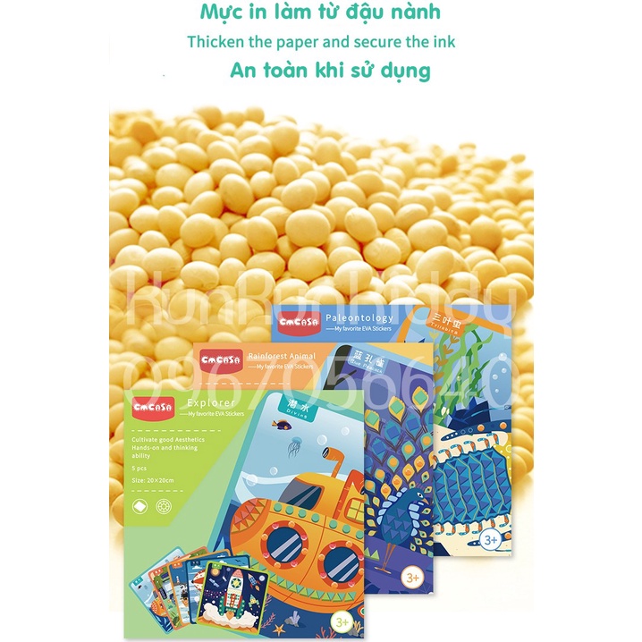 Bộ trò chơi Thủ Công Khéo tay - Dán giấy &amp; Đính đá