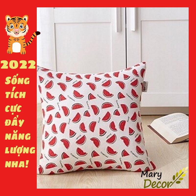 Gối tựa sofa Mary Décor - họa tiết Dưa hấu G-F10