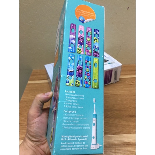 Bàn chải điện philip sonicare for kid hàng mỹ cho bé