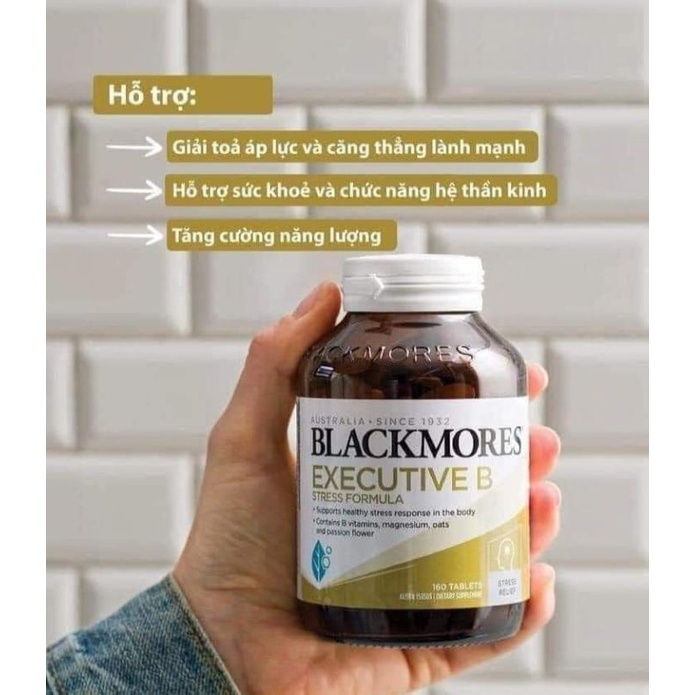 Viên Blackmores Executive B Stress Formula giảm căng thẳng mệt mỏi, mất ngủ, nhức đầu