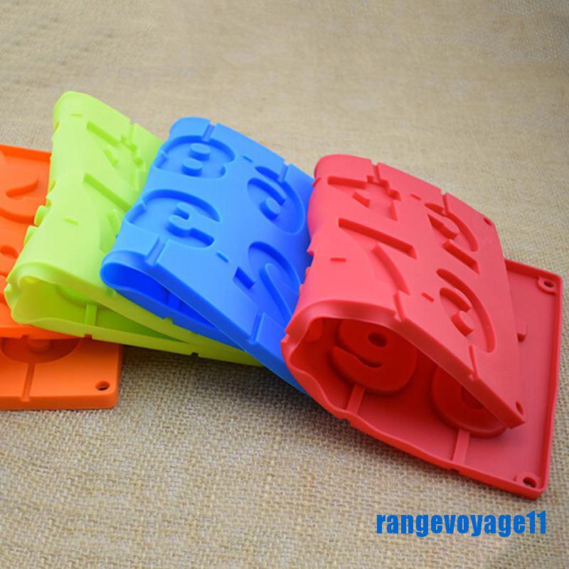 Khuôn Silicone Làm Kẹo Mút Số 0-9 3D