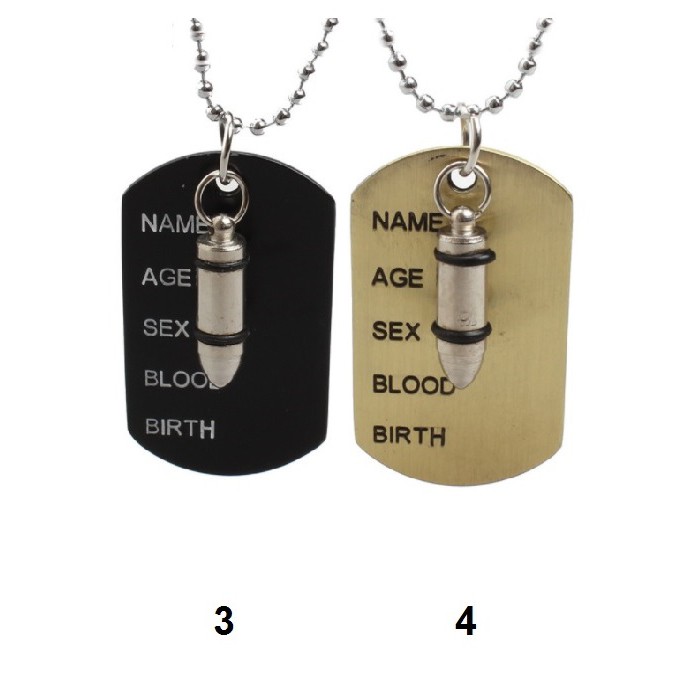 Dây chuyền nam vòng cổ Dogtag Dog tag