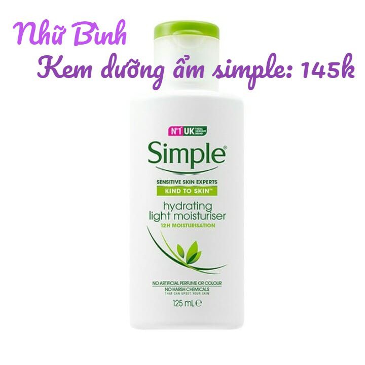 Kem Dưỡng Ẩm Simple Kind To Skin Protecting Light Moisturiser