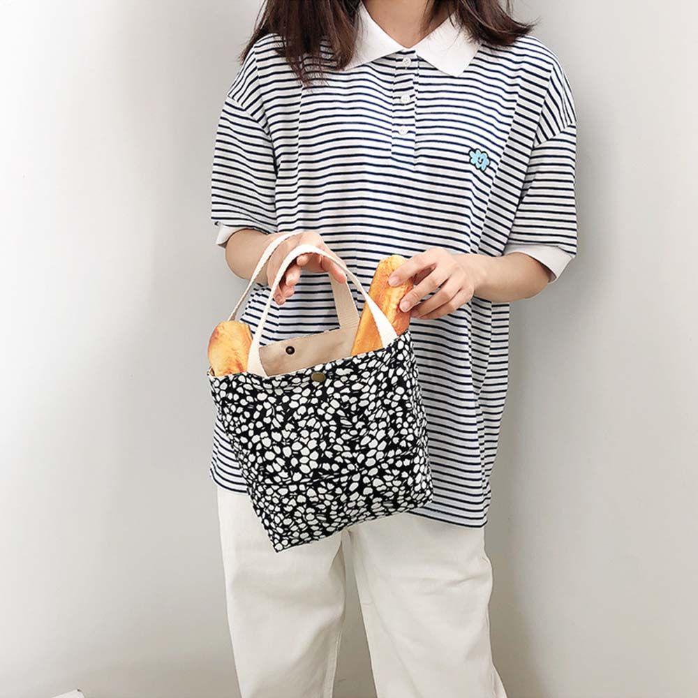 Túi Vải Canvas Đựng Điện Thoại Mini In Họa Tiết Hoa Phong Cách Đồng Quê