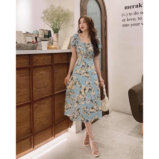 bán sỉ VÁY HOA DÚM NGỰC ĐAI EO🌷