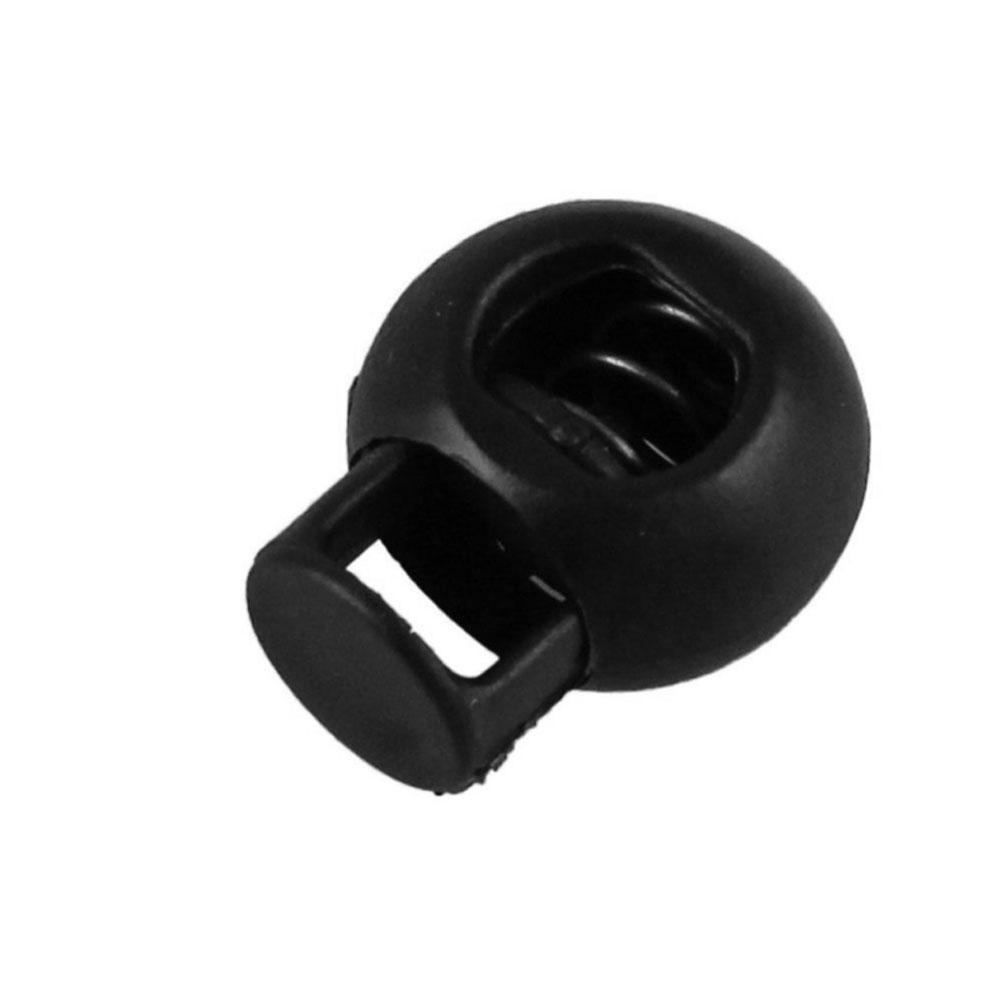 Dây rút khóa tròn bằng nhựa màu đen 18.6x15.1mm