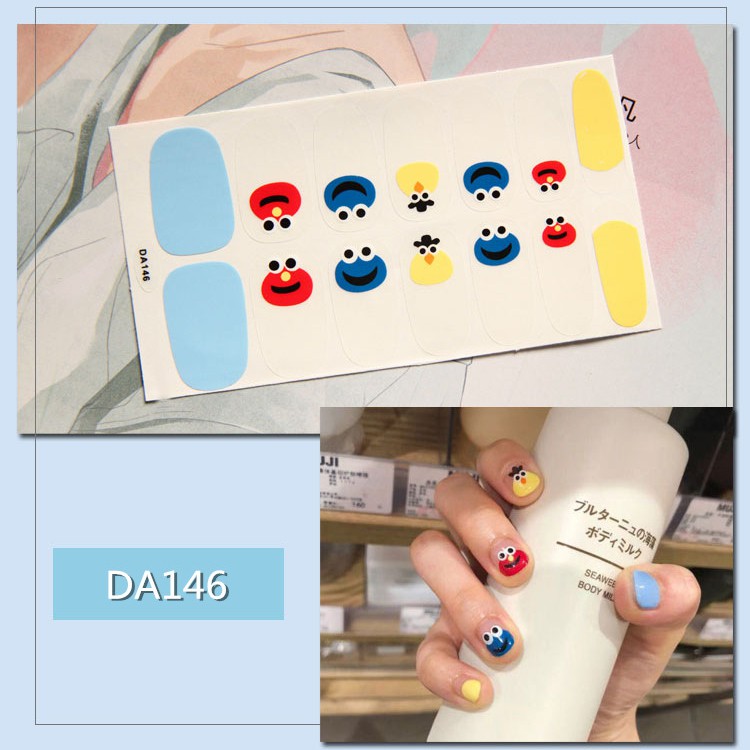 Bộ nail sticker 14 miếng dán móng tay trang trí 3D DA141-DA160 xinh xắn chống thấm nước