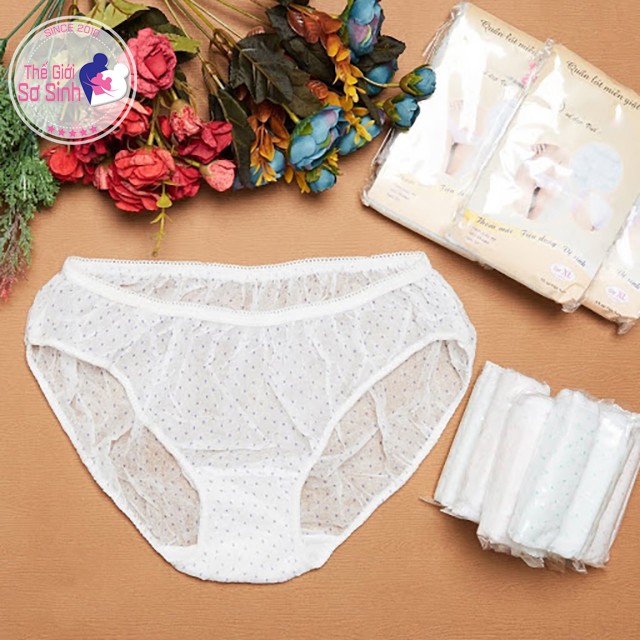 Quần Lót Giấy Sau Sinh Chấm Bi, Thuận Tiện, Đảm Bảo Vệ Sinh - 5 Quần/Gói - Thế Giới Sơ Sinh
