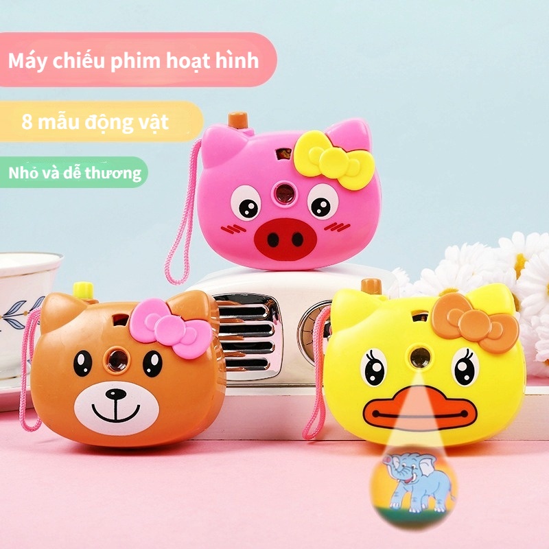 Đồ chơi máy ảnh mô phỏng chiếu hoạt hình đáng yêu giáo dục sớm cho trẻ em 3-6 tuổi
