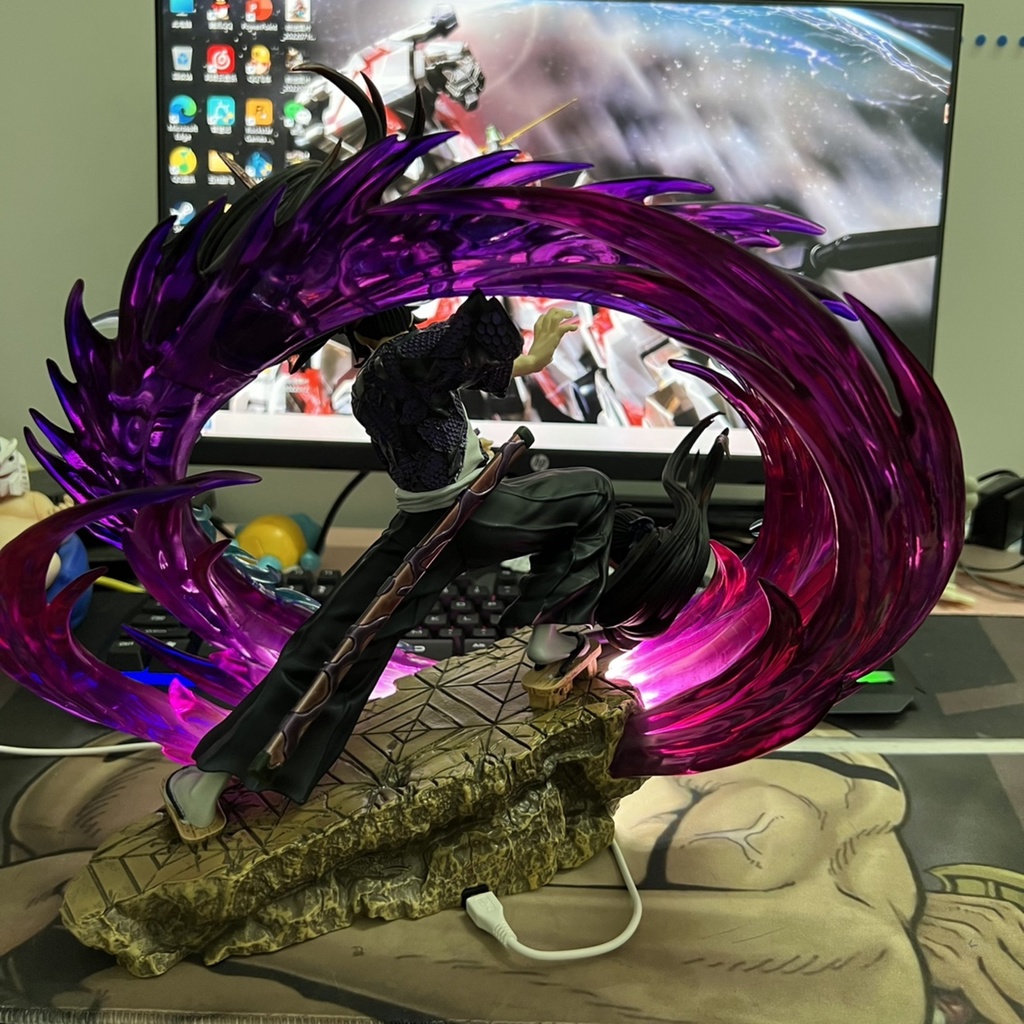 Mô hình Thượng Huyền Nhất Kokushibo có Led 30cm Kimetsu No Yaiba Thanh gươm diệt quỷ KY084