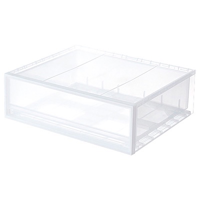 Muji Hộp Ngăn Kéo Ngang Nhựa Rộng - S