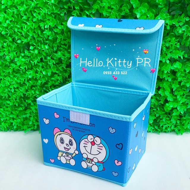 THÙNG ĐỰNG XẾP GỌN CÓ NẮP HELLO KITTY - DORAEMON