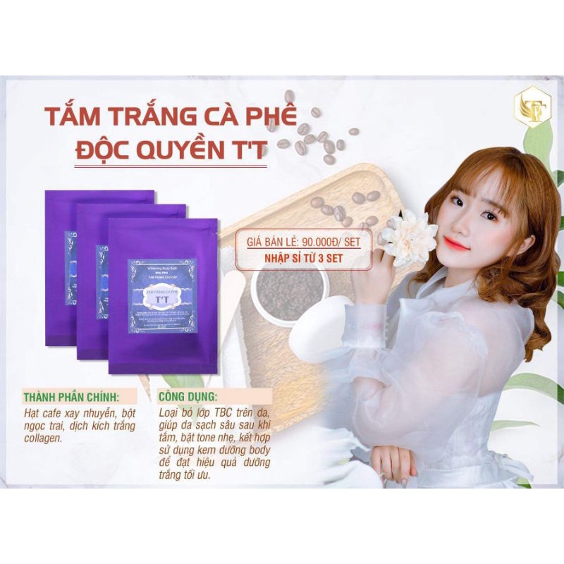 tắm trắng cà phê độc quyền T'T( gói màu tím )