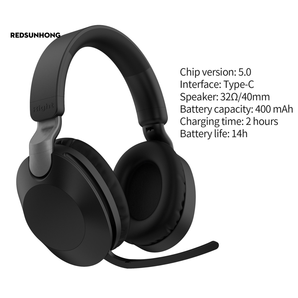 Tai Nghe Chụp Tai Không Dây Bluetooth 5.0 Màn Hình LED Kỹ Thuật Số Thoải Mái Cho Máy Tính