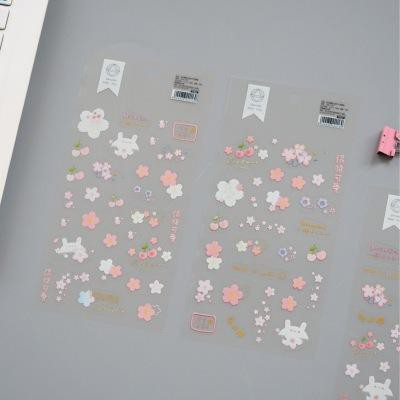 sticker thỏ gấu hoppang S32 sticker anh đào cute sticker dễ thương