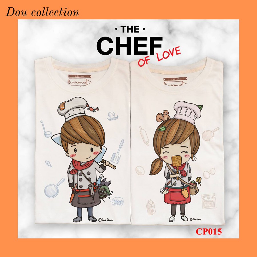 [Dou Collection] Áo Thun Couple Cặp Nam Nữ Set 2 Áo Dễ Thương - Form Unisex - Chất Cotton - Mã AT040