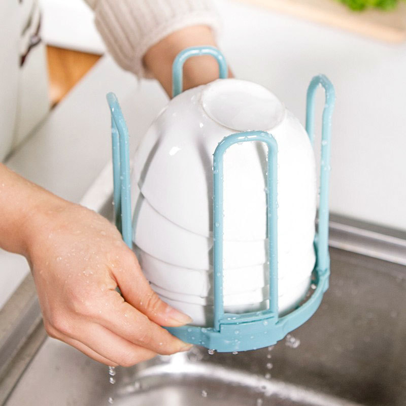 Giá đựng bát có rãnh thoát nước bằng nhựa có thể thu gọn thuận tiện chất lượng cao