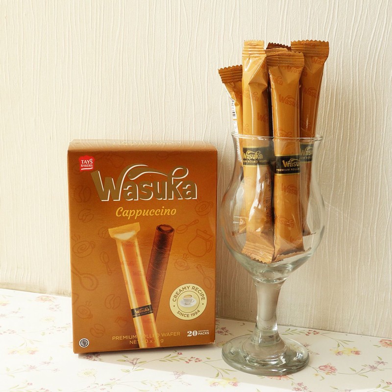 Bánh Quế Wasuka Hương Cappuccino Hộp 20 cây Nhập Từ Indonesia