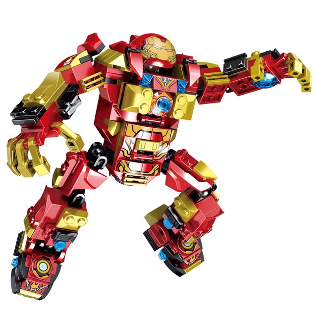 💥💥 Lắp Ráp 64051 Người Sắt Hulkbuster MK46 biến hình Máy bay chiến đấu với Hulk Khổng Lồ Xanh 💥💥