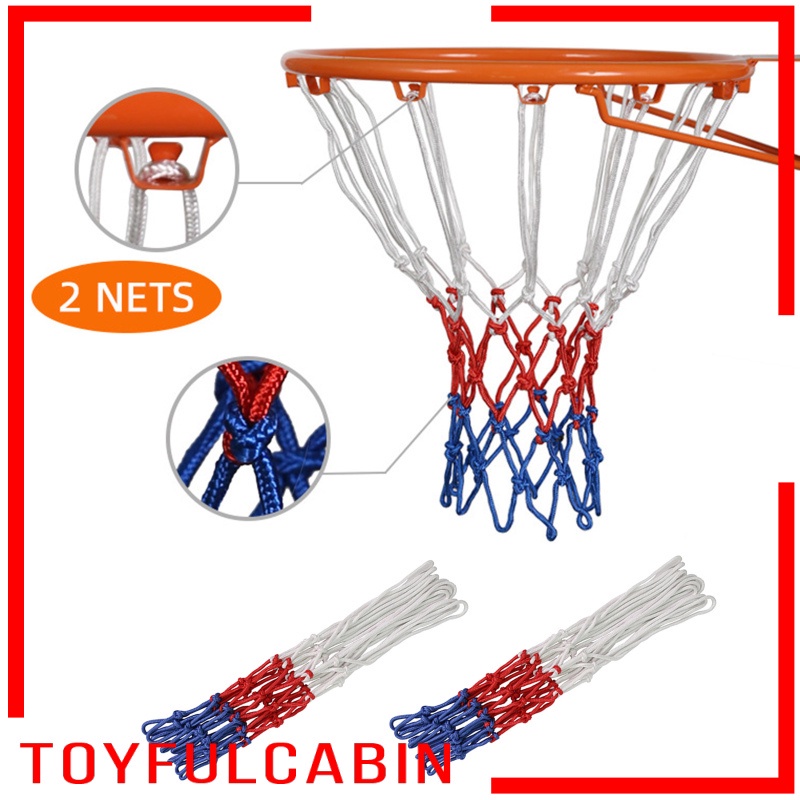 Bộ 2 Quả Bóng Rổ Bằng Sợi Polyester Bện Dày Dặn Chống Mưa Tiện Dụng