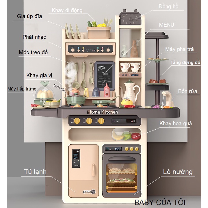 Đồ chơi nấu ăn nhà bếp cho bé BBT Global nhiều chức năng ,đa dạng kích thước mẫu mới 2023