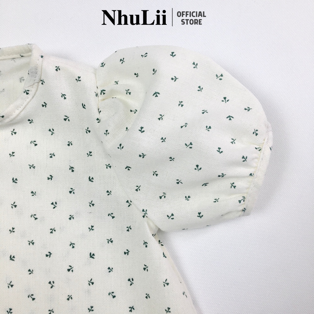 Đầm bé gái NHULII Đầm ren hoa nhí tiểu thư cho bé 6 đến 16 kg NI027