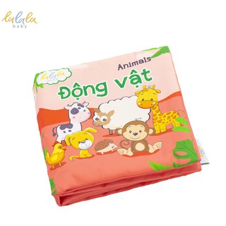 Sách vải kích thích đa giác quan chủ đề Động vật, kích thước 15x15cm 12 trang