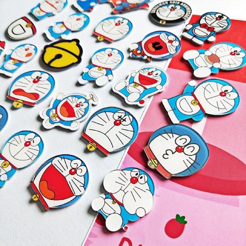 Ghim, sticker hoạt hình dễ thương cài balo, túi mẫu ngẫu nhiên