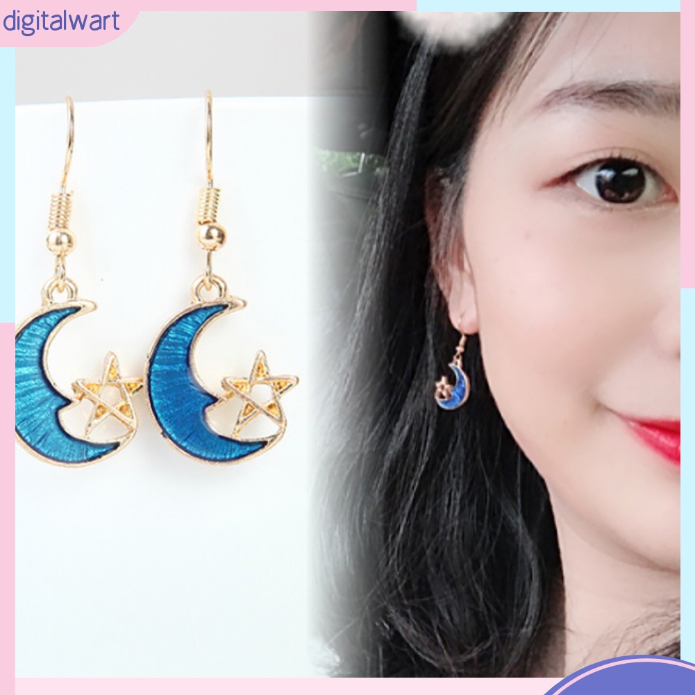 Đôi bông tai hình trăng và sao xinh xắn, trẻ trung cho nữ