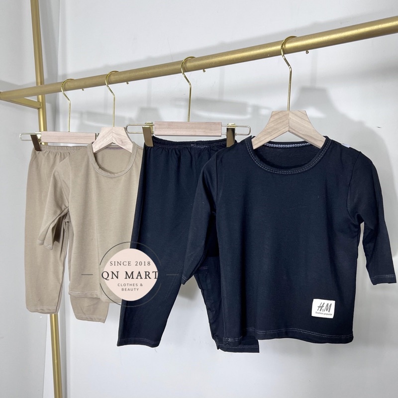 Quần áo trẻ em/ quần áo bé trai/ bộ thun lạnh cho bé , dài tay thu đông, bộ thun cotton trẻ em từ 3kg - 12kg