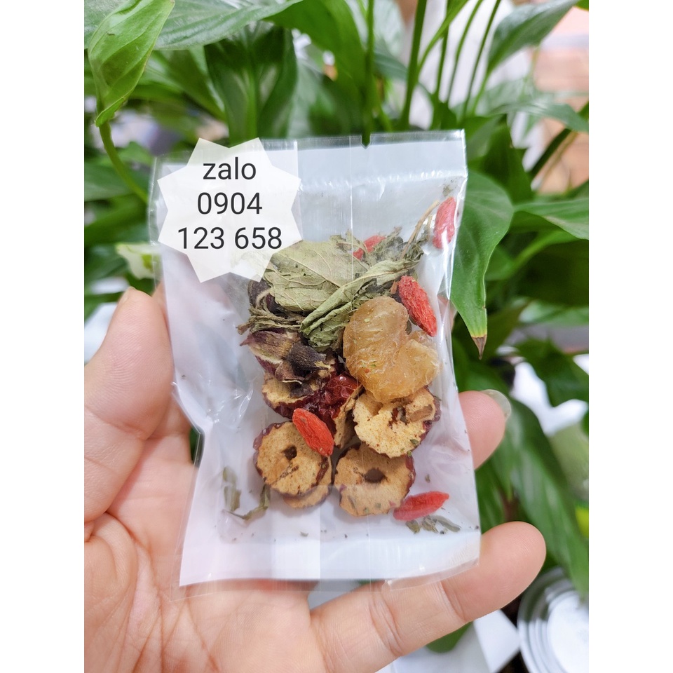 1set Trà Táo Đỏ Ngũ Vị/ Bạch Cúc Ngũ Vị - chỉ việc châm thêm nước nóng là xong