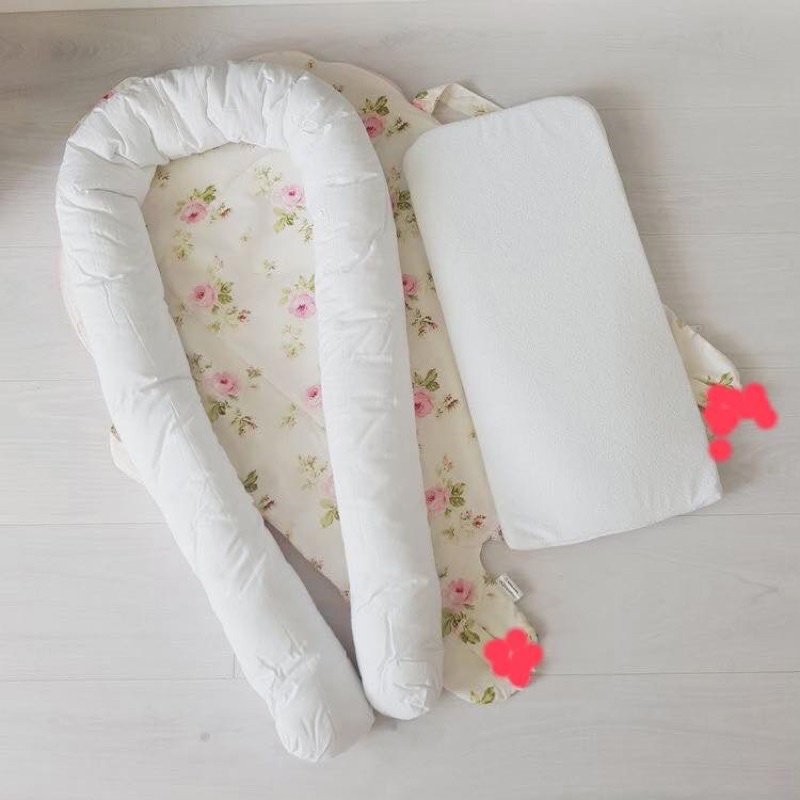 Nôi ngủ chung giường, nôi vải cho bé -Thêu tên miễn phí lên gối