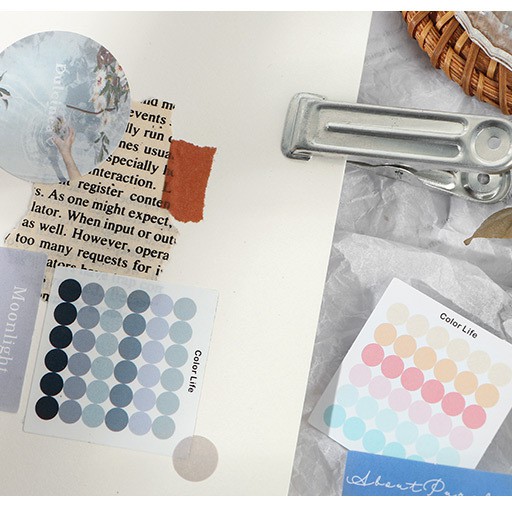 Hộp sticker Hisome Dot Tròn 40 miếng/set