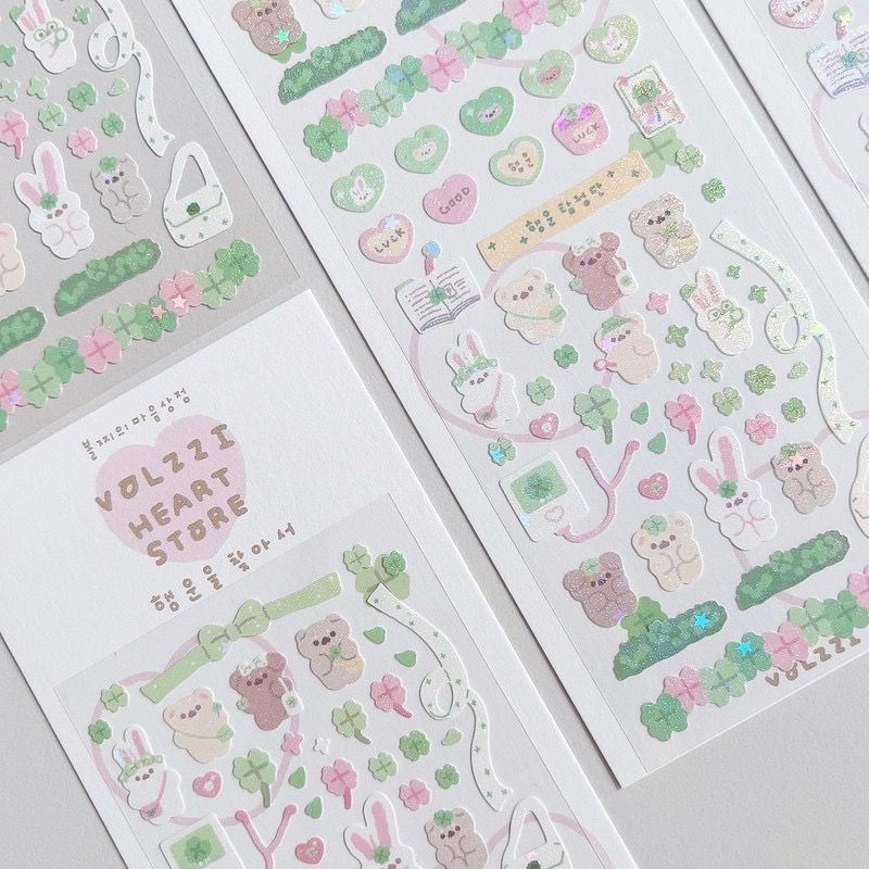 Miếng Dán Trang Trí Hình Gấu / Thỏ Dễ Thương DIY