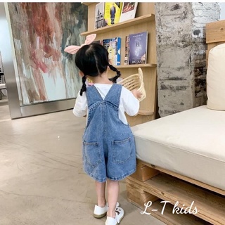 Set Yếm jean xanh bé gái