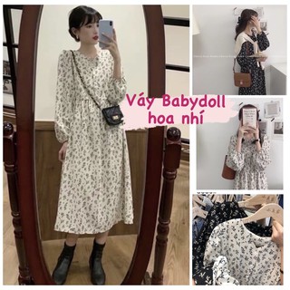 [Ảnh thật]Váy Babydoll hoa nhí Ulzzang