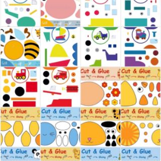 Combo Luyện cắt dán cho bé (5 tờ A4)