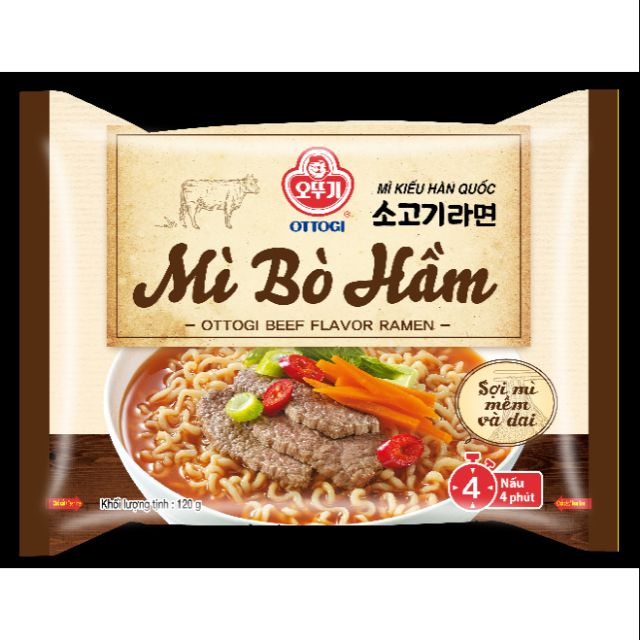 [Mã 159FMCGSALE giảm 8% đơn 500K] Mì bò hầm Ottogi 120g