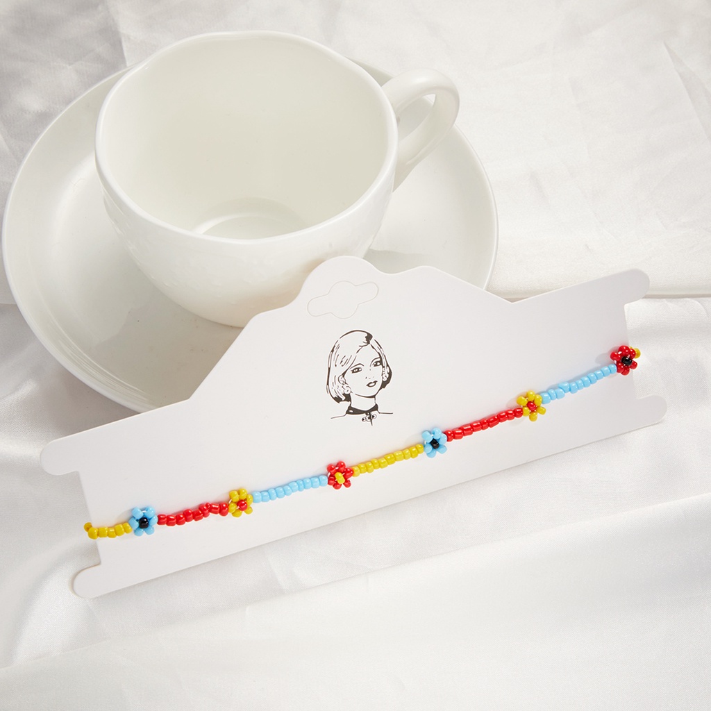 Dây chuyền RINHOO FRIENDSHIP chuỗi hạt gạo nhiều màu sắc phong cách Hàn Quốc thời trang cho nữ