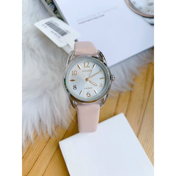 Đồng hồ nữ Citizen Eco-Drive Women's Arabic Numerals Blush Leather FE
