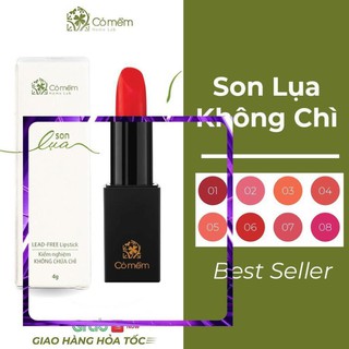 Son lụa hữu cơ không chì - son môi thiên nhiên an toàn cho bà bầu cỏ mềm