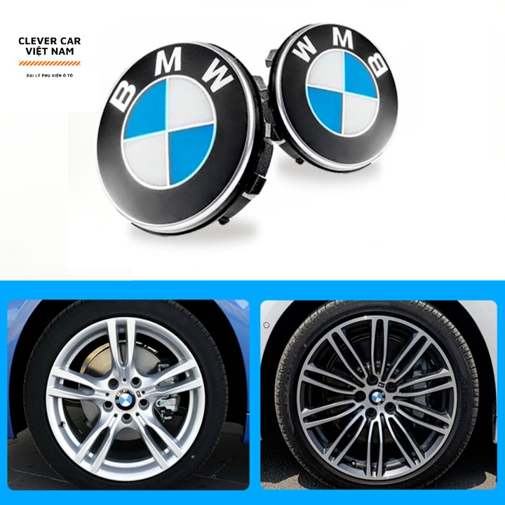 Nắp Chụp Mâm Bánh Xe Ô Tô BMW đường kính 68mm