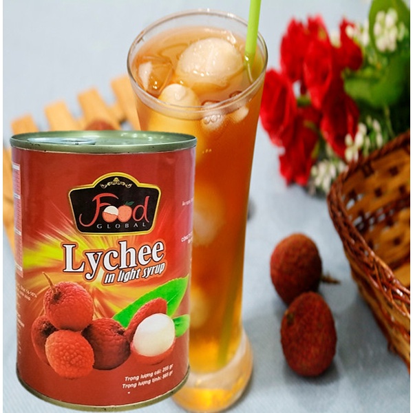 Vải Thiều Ngâm Nước Đường Lychee 565g