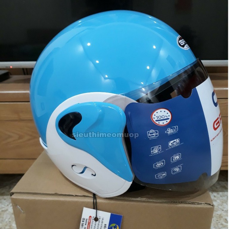 Mũ bảo hiểm cho Nữ chính hãng GRO A318 cao cấp - xanh ngọc