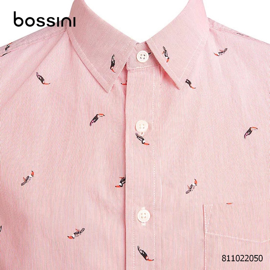 Áo sơ mi nam tay ngắn họa tiết chú chim nhỏ Bossini 811022050