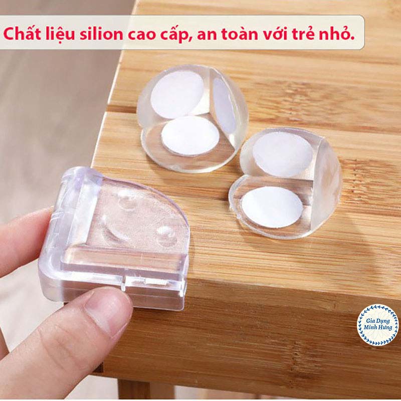 Miếng Bịt Góc Bàn Bịt Cạnh Bàn Silicon CAO CẤP Góc Vuông An Toàn Cho Bé [BỌC GÓC BÀN VUÔNG]